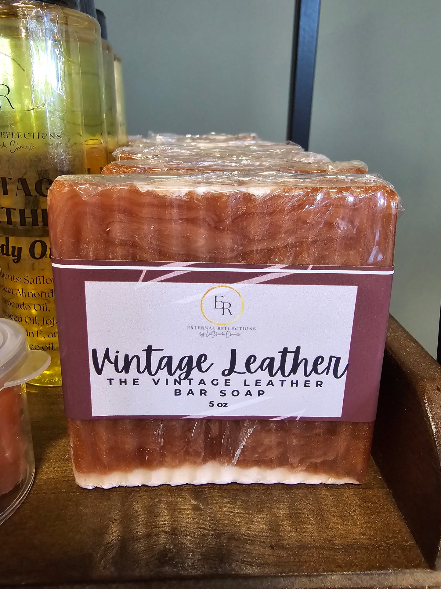 Vintage Leather Bar Soap