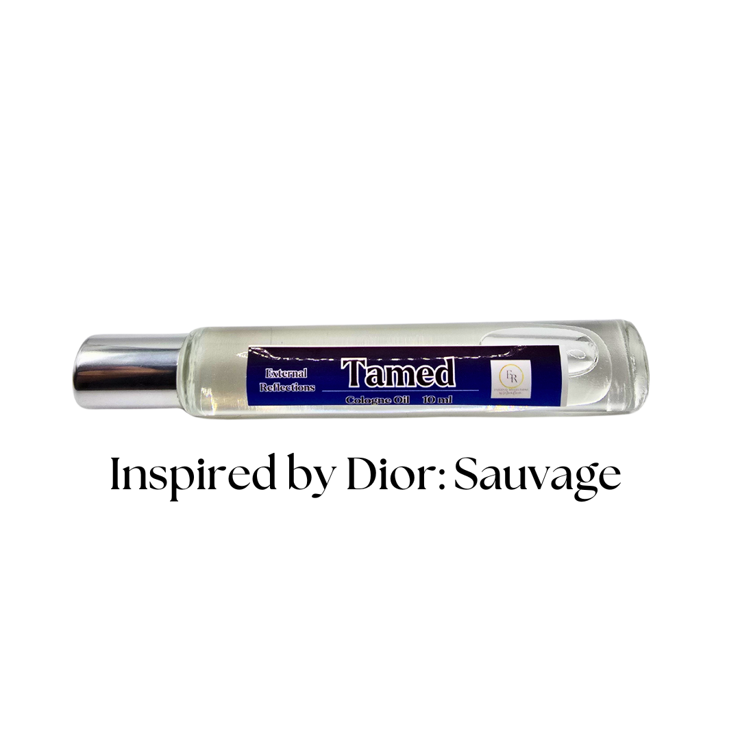 External Reflections 10 ml cologne oil bottle with rollerball applicator in Tamed.