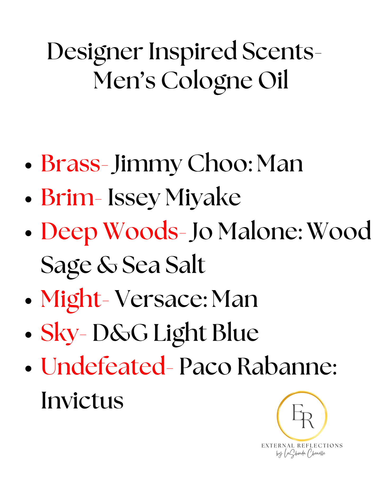 Cologne Oil Roller Ball-Designer Inspired Fragrances