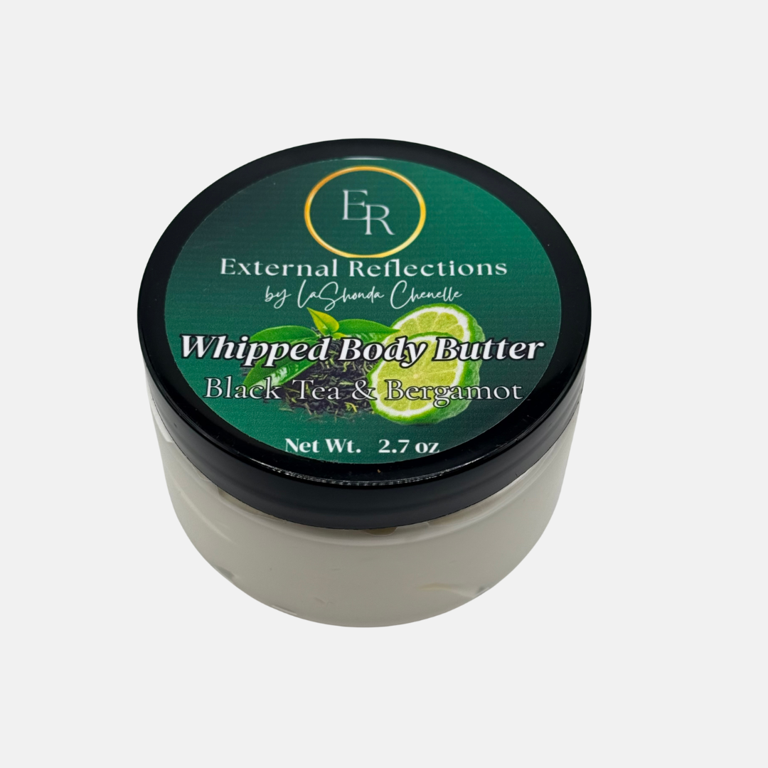 Black Tea & Bergamot Whipped Body Butter- 4 oz Jar